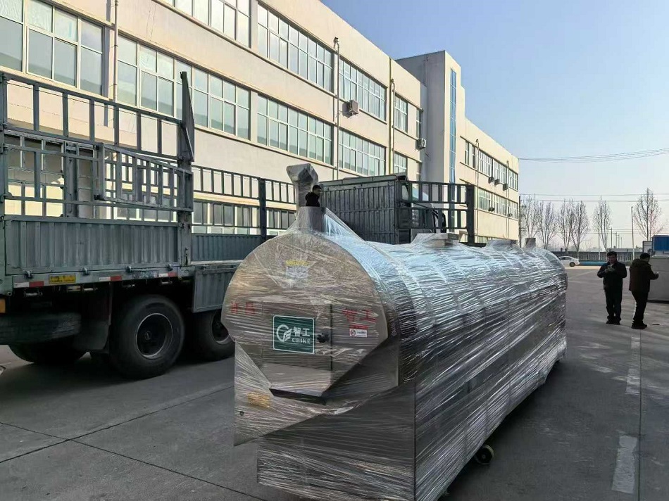 6米全套炒瓜子流水線專車發(fā)貨安徽